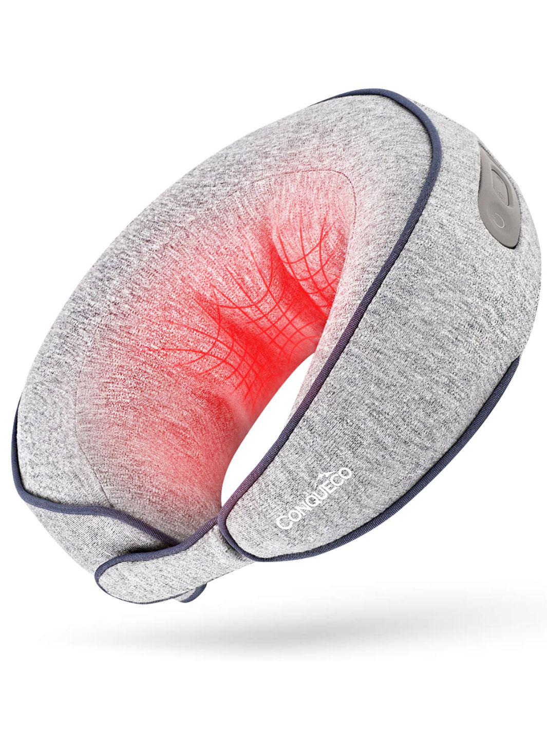 Rechargeable Neck Massager Cushion Pillow-GrayBlue