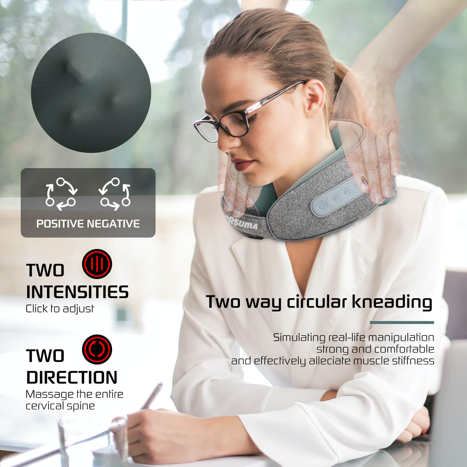Neck and Shoulder Massager Cushion Pillow-3D Kneading