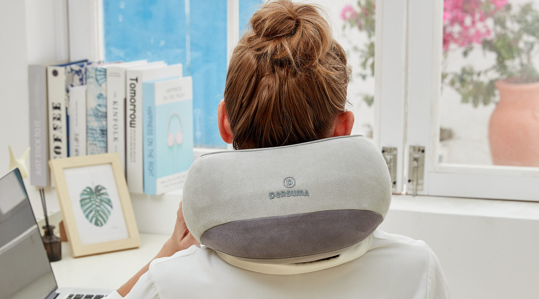 Dersuma heated neck massager customizes relaxation for your whole body: neck, cervical, arms, legs, helps to relief pain.