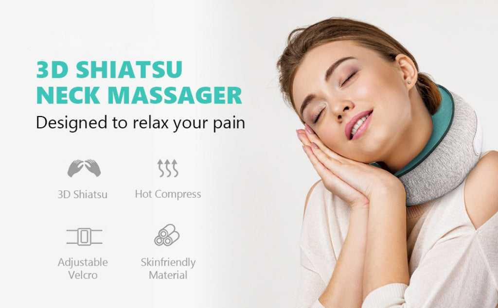 Neck Massager Shiatsu Massage Pillow: Dersuma Rechargeable Cervical Massage Cushion with Heat - 3D Deep Tissue Kneading - Pain Relief at Home, Office (MAX 50°C)