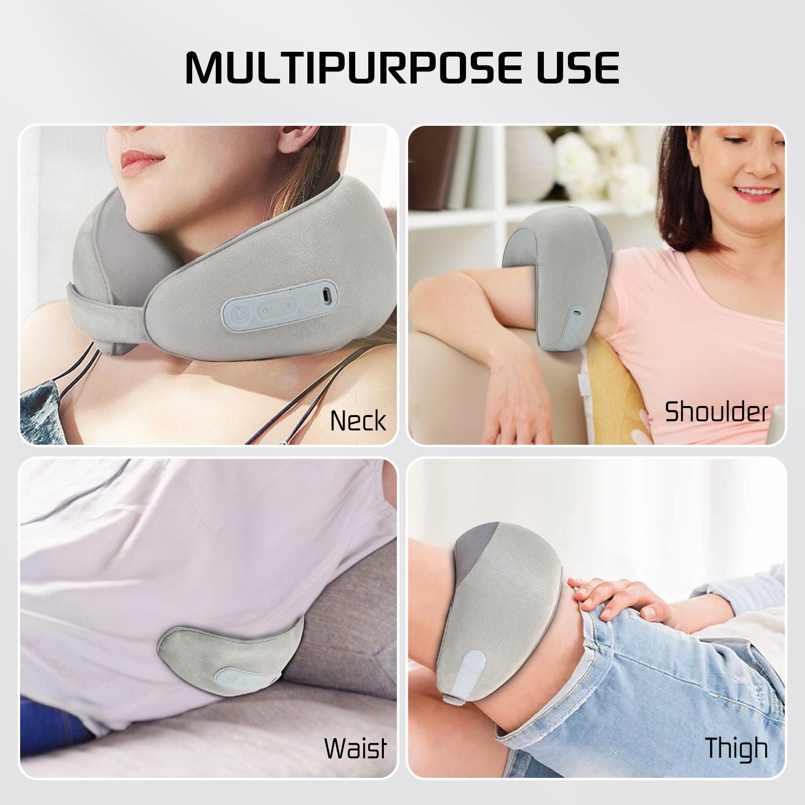 Shiatsu Shoulder Neck and Back Massager Pillow with Heat Deep Kneading  Cushion