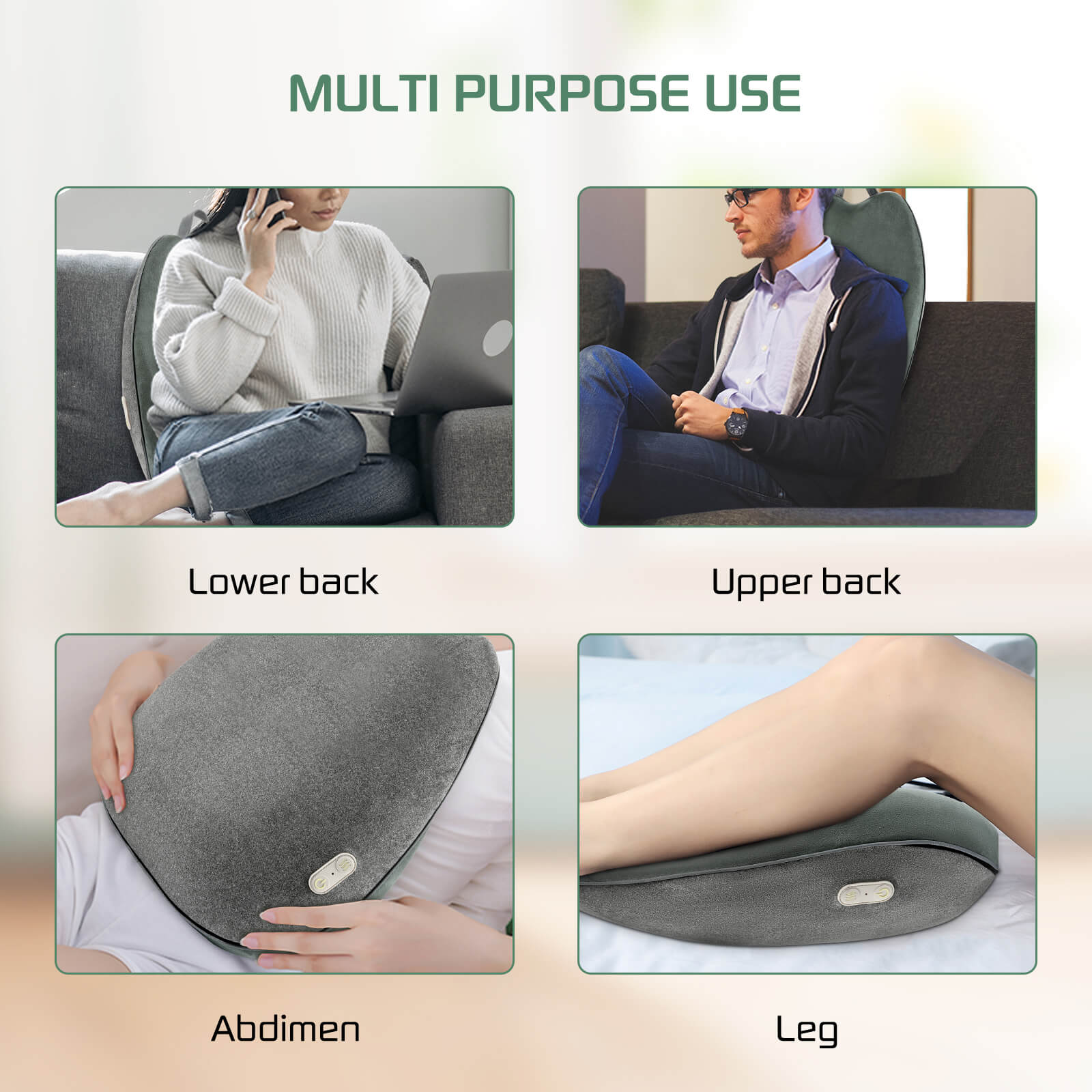 Shiatsu Back Massager Cushion with Heat Function